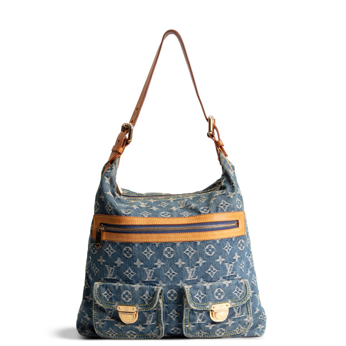 LOUIS VUITTON Monogram Denim Baggy GM - Blue