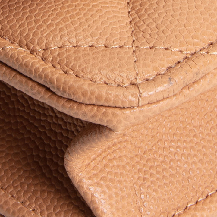 CHANEL Caviar Quilted Wallet on Chain - Dark Beige