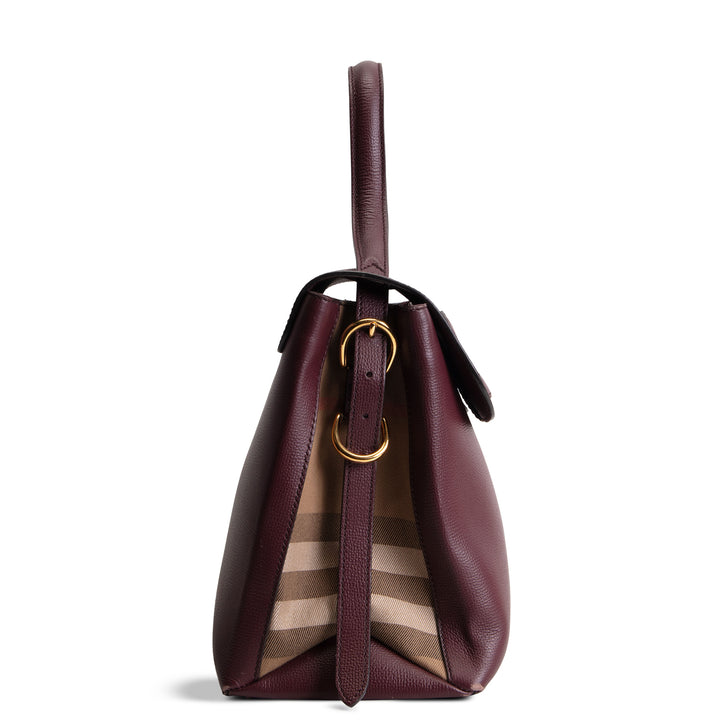 BURBERRY Housecheck Leather Camberley Shoulder Bag