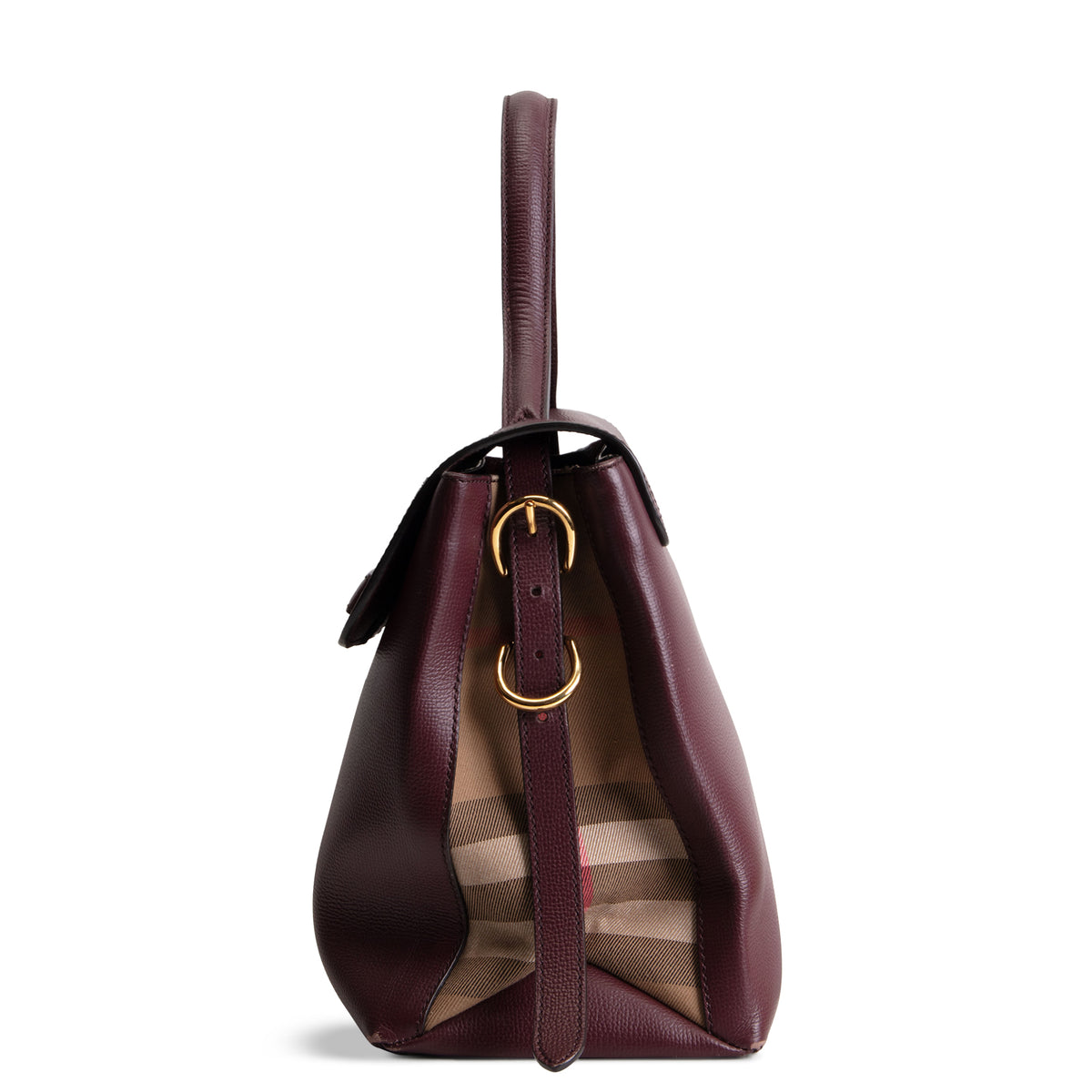BURBERRY Housecheck Leather Camberley Shoulder Bag