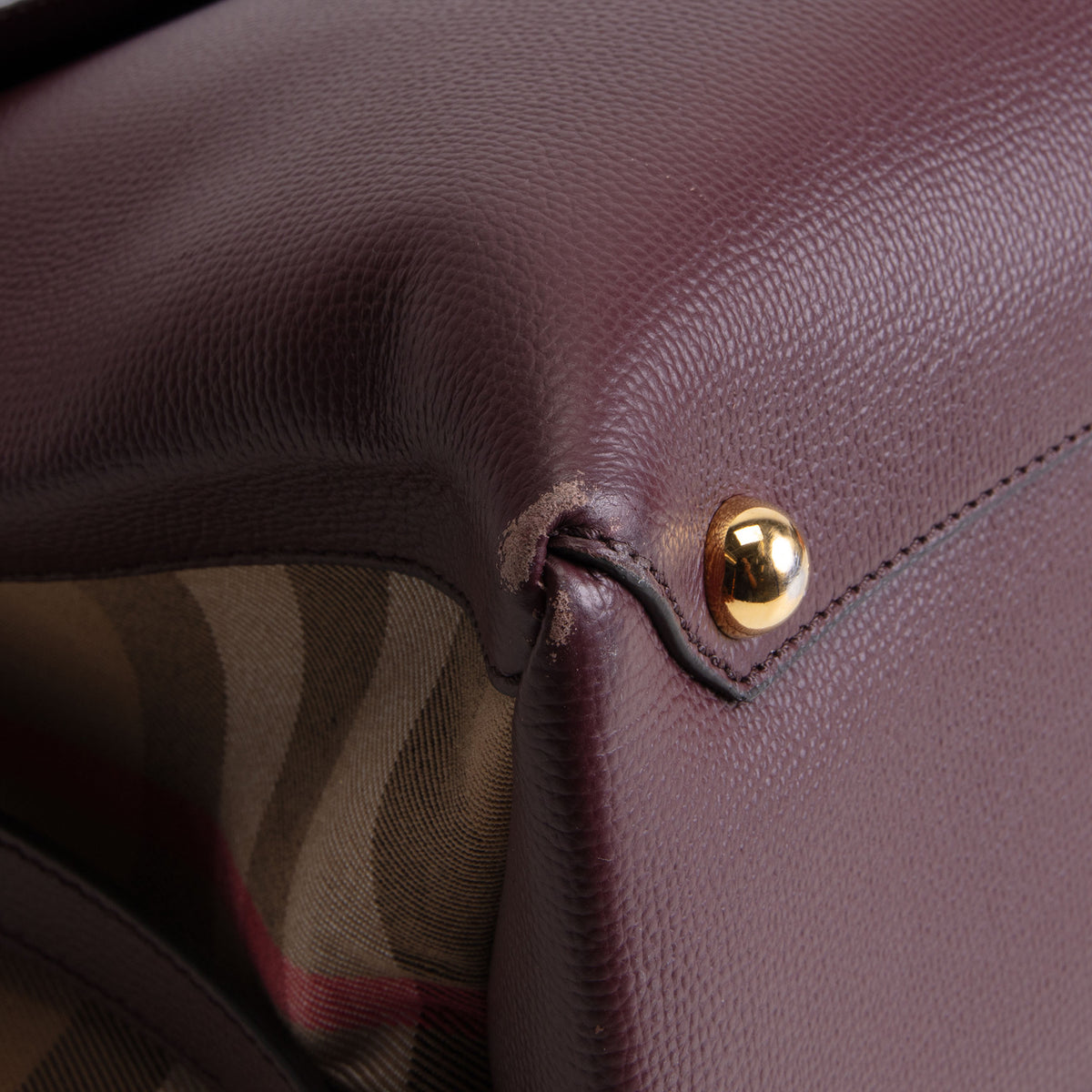 BURBERRY Housecheck Leather Camberley Shoulder Bag