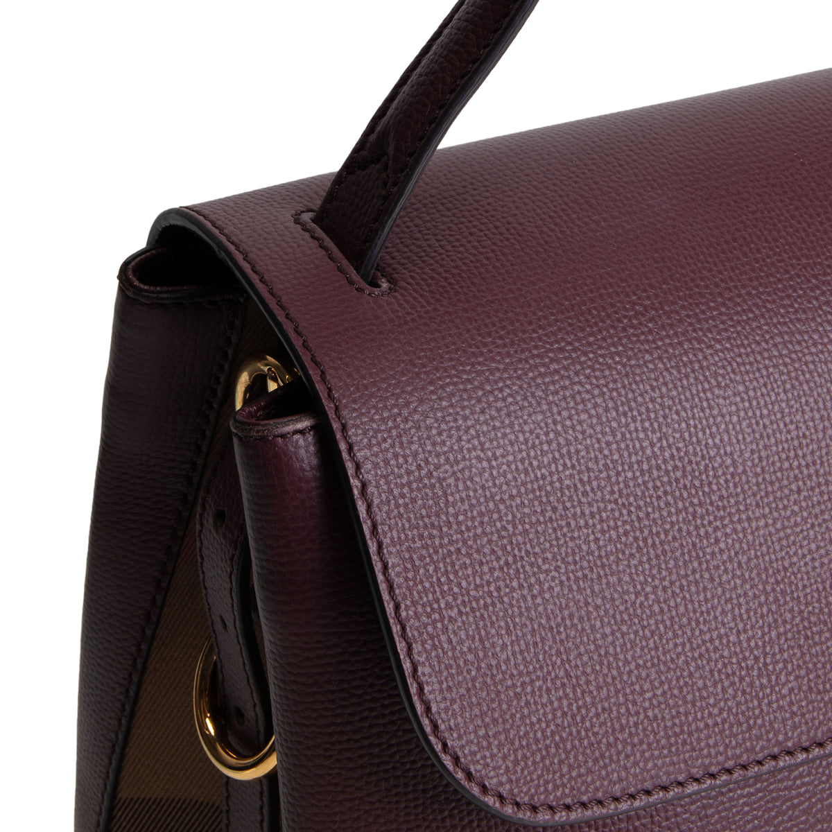 BURBERRY Housecheck Leather Camberley Shoulder Bag