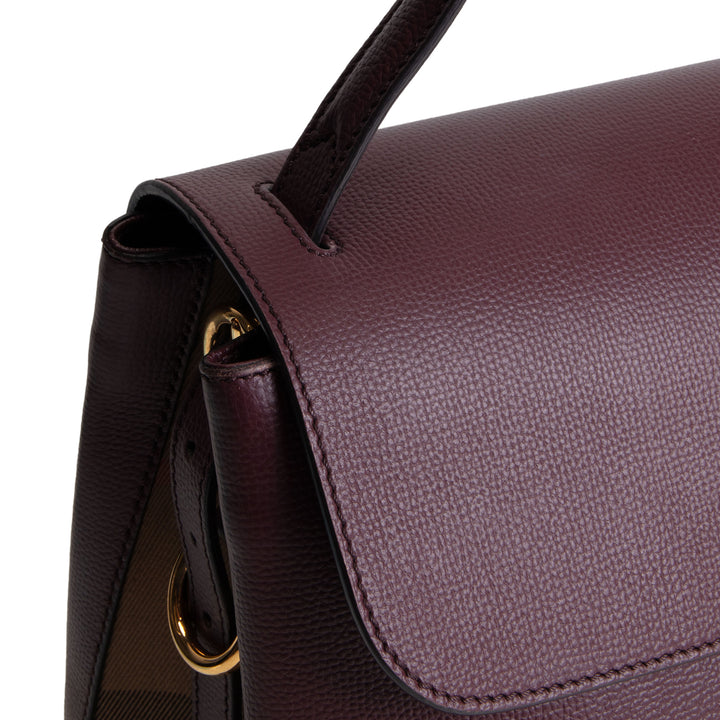 BURBERRY Housecheck Leather Camberley Shoulder Bag