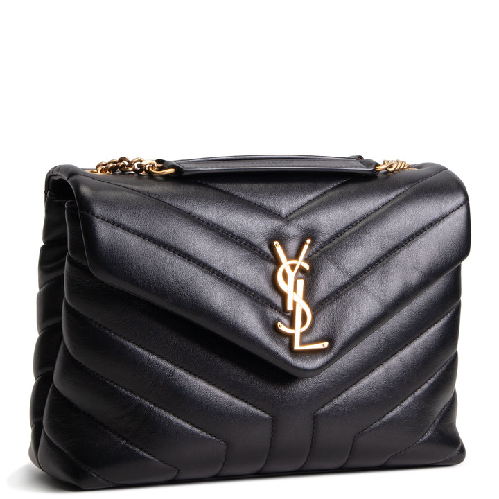 SAINT LAURENT Small Loulou Shoulder Bag - Black