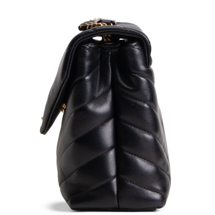 SAINT LAURENT Small Loulou Shoulder Bag - Black