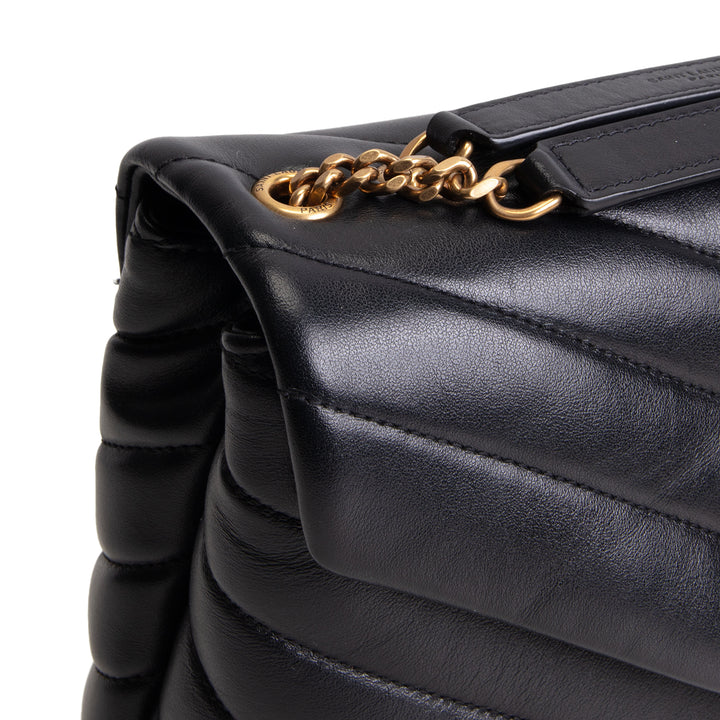 SAINT LAURENT Small Loulou Shoulder Bag - Black