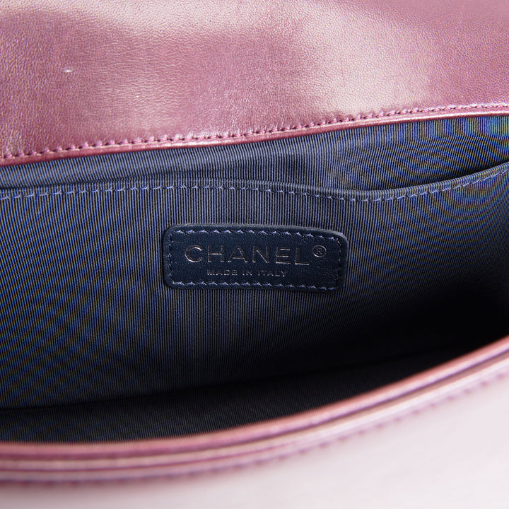 CHANEL Old Medium Velvet and Tweed Boy Flap
