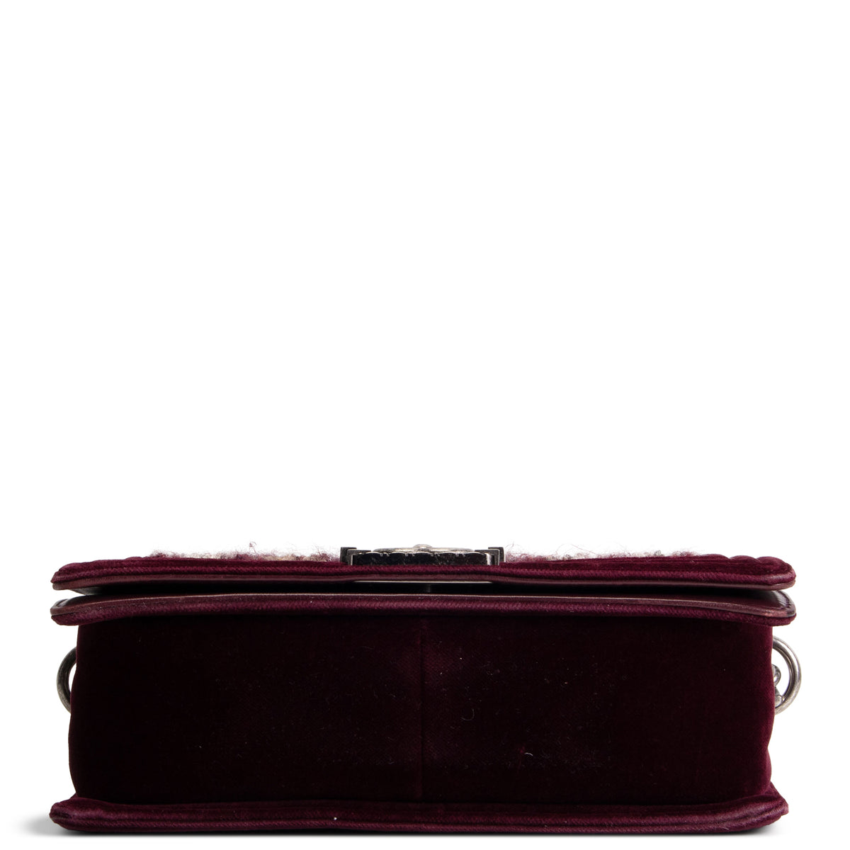CHANEL Old Medium Velvet and Tweed Boy Flap