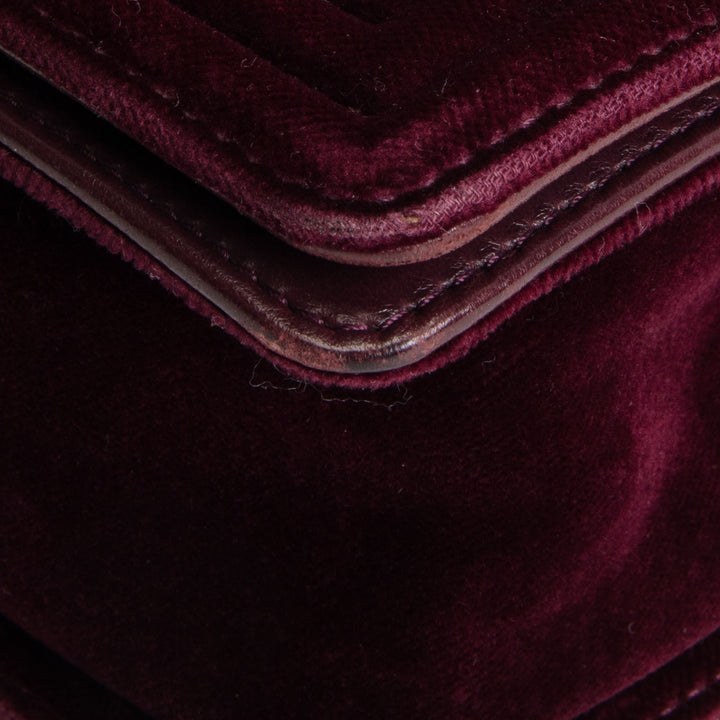 CHANEL Old Medium Velvet and Tweed Boy Flap