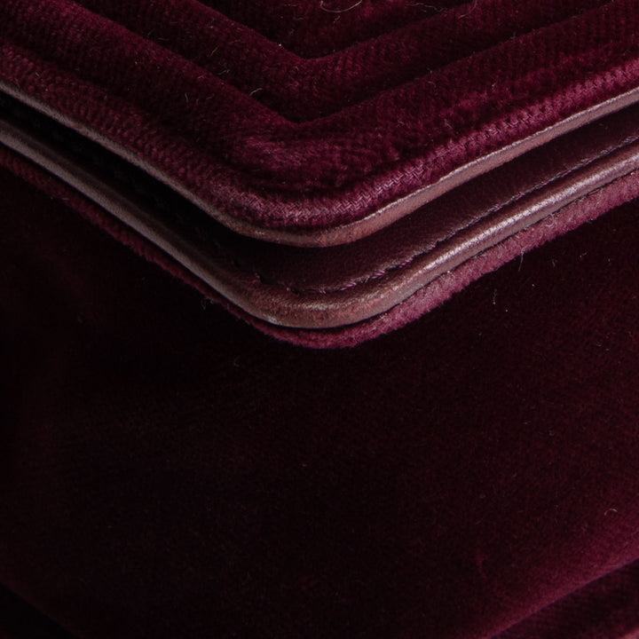 CHANEL Old Medium Velvet and Tweed Boy Flap
