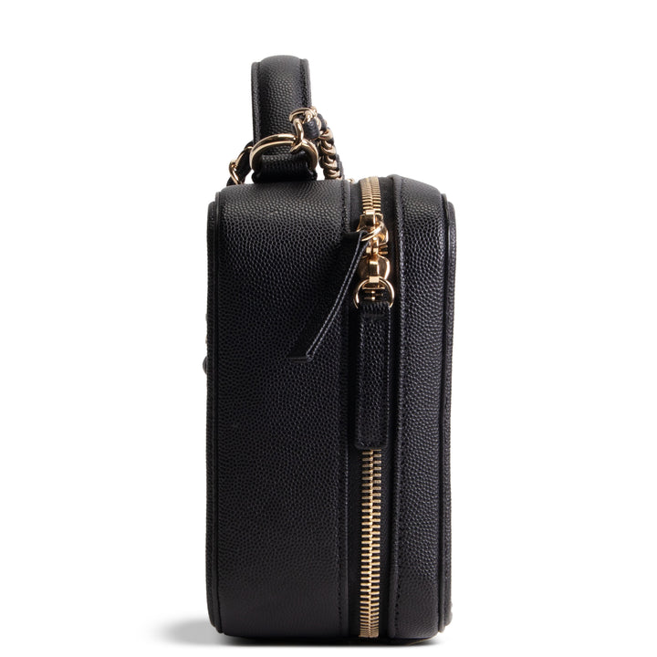 CHANEL Cavier Quilted CC Filgree Vanity Clutch