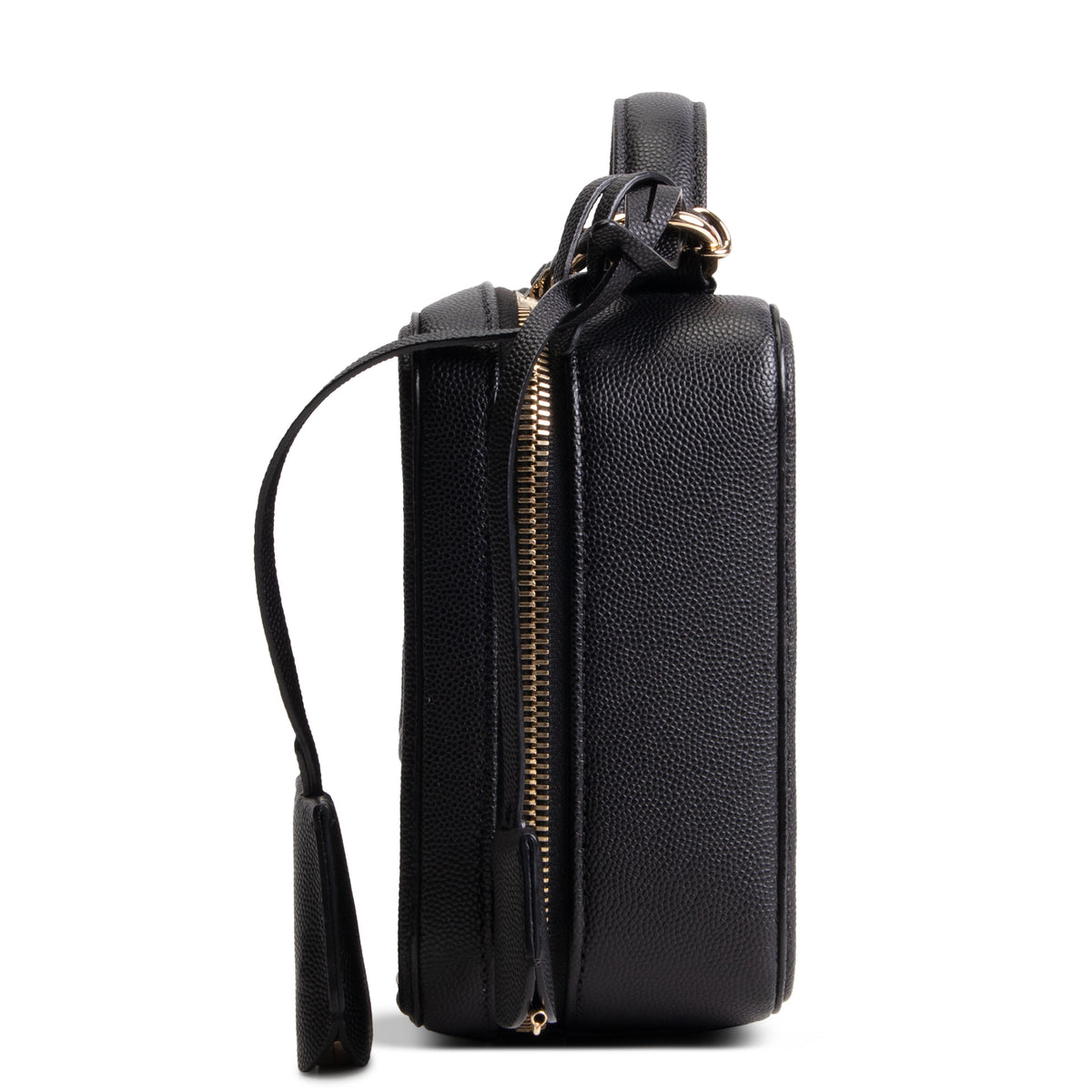 CHANEL Cavier Quilted CC Filgree Vanity Clutch