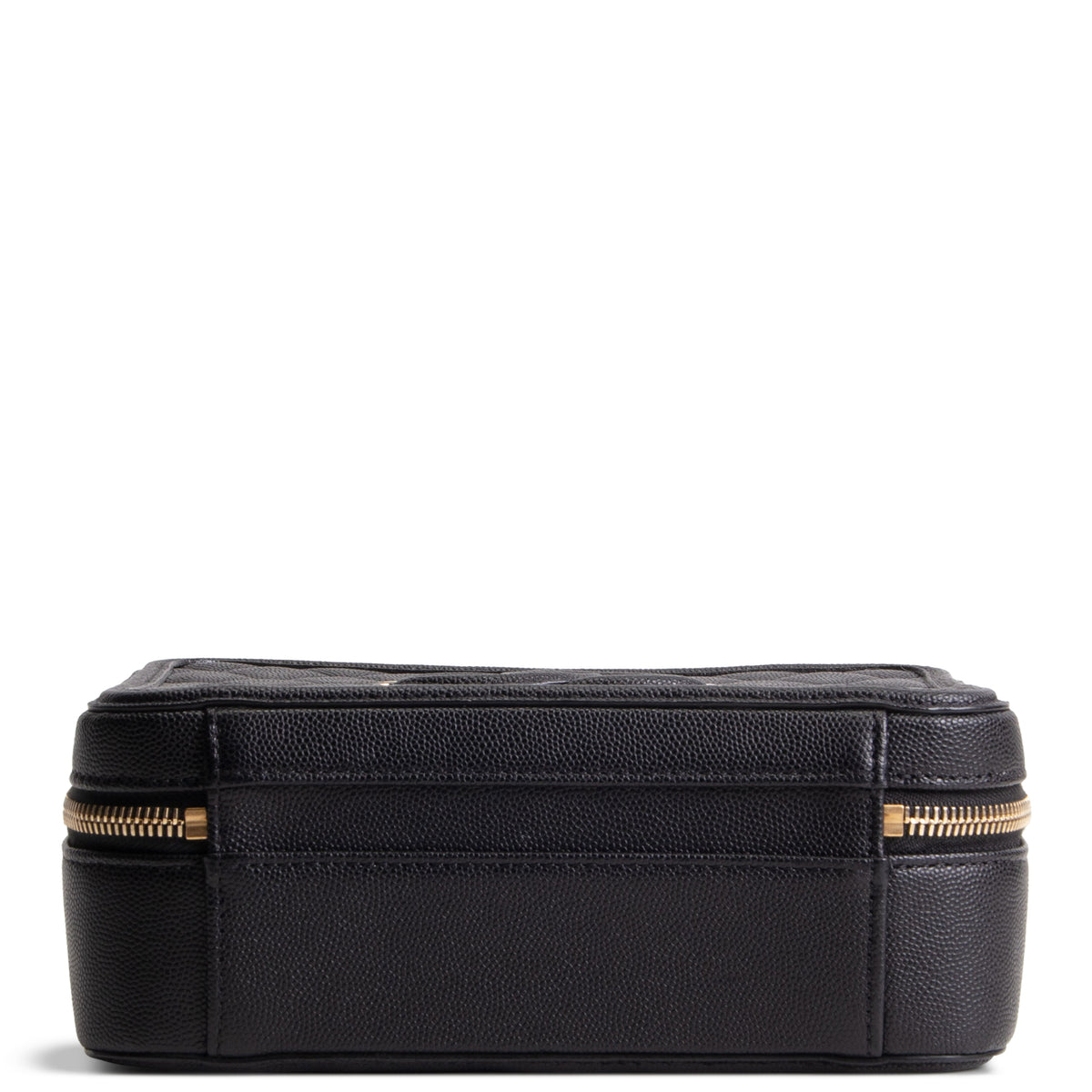 CHANEL Cavier Quilted CC Filgree Vanity Clutch
