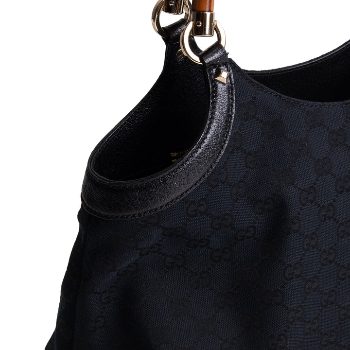 GUCCI GG Canvas Bamboo Top Handle OUTLET FINAL SALE