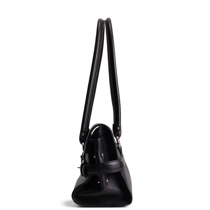 SALVATORE FERRAGAMO Gancio Shoulder Bag - Black