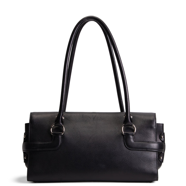 SALVATORE FERRAGAMO Gancio Shoulder Bag - Black