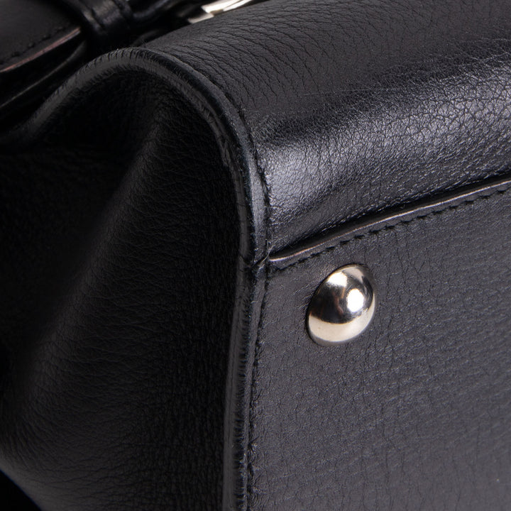 SALVATORE FERRAGAMO Gancio Shoulder Bag - Black