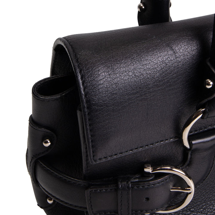 SALVATORE FERRAGAMO Gancio Shoulder Bag - Black