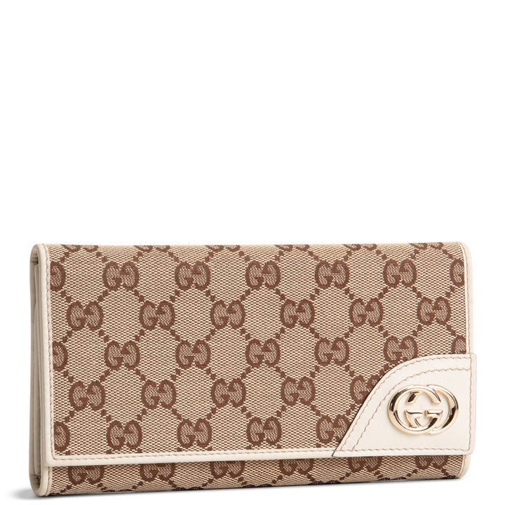 GUCCI Britt GG Canvas Continental Wallet