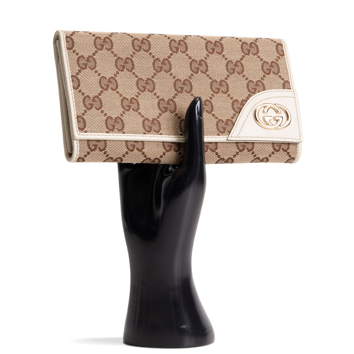 GUCCI Britt GG Canvas Continental Wallet
