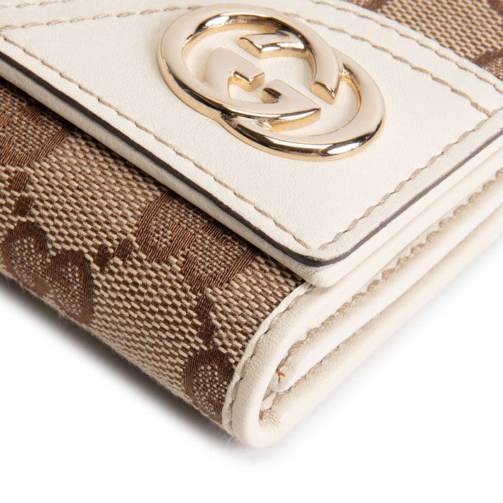 GUCCI Britt GG Canvas Continental Wallet
