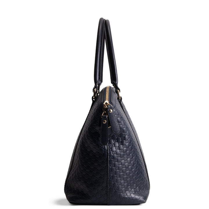GUCCI Guccissima Dome Satchel - Navy