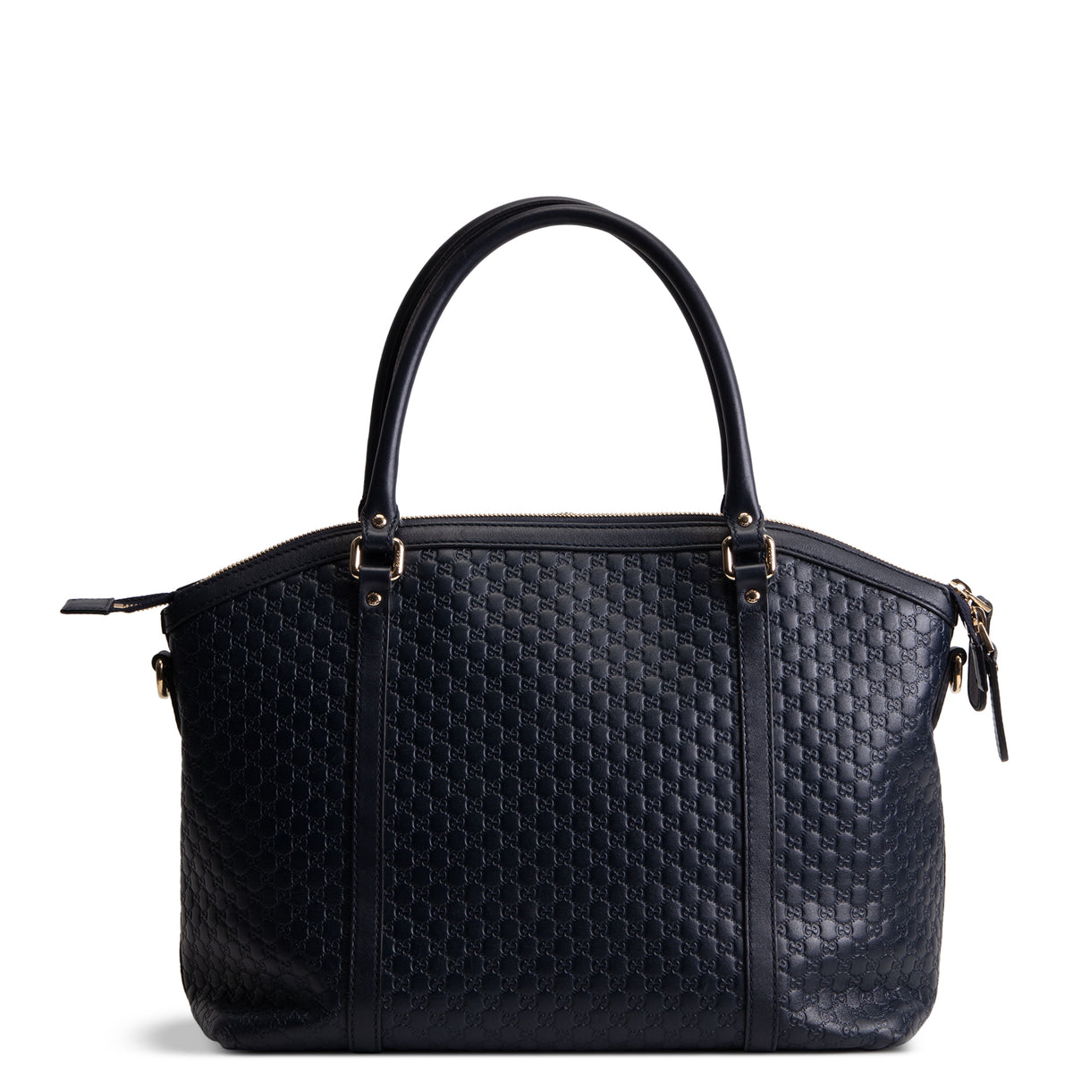 GUCCI Guccissima Dome Satchel - Navy