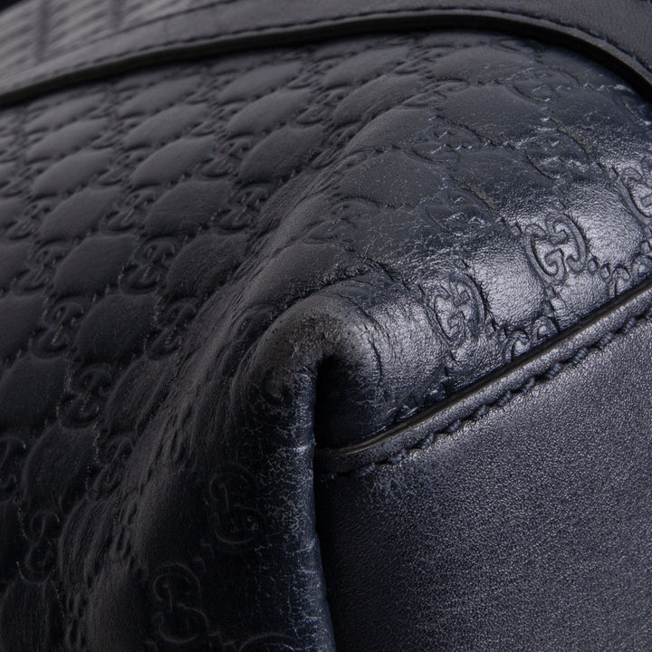 GUCCI Guccissima Dome Satchel - Navy