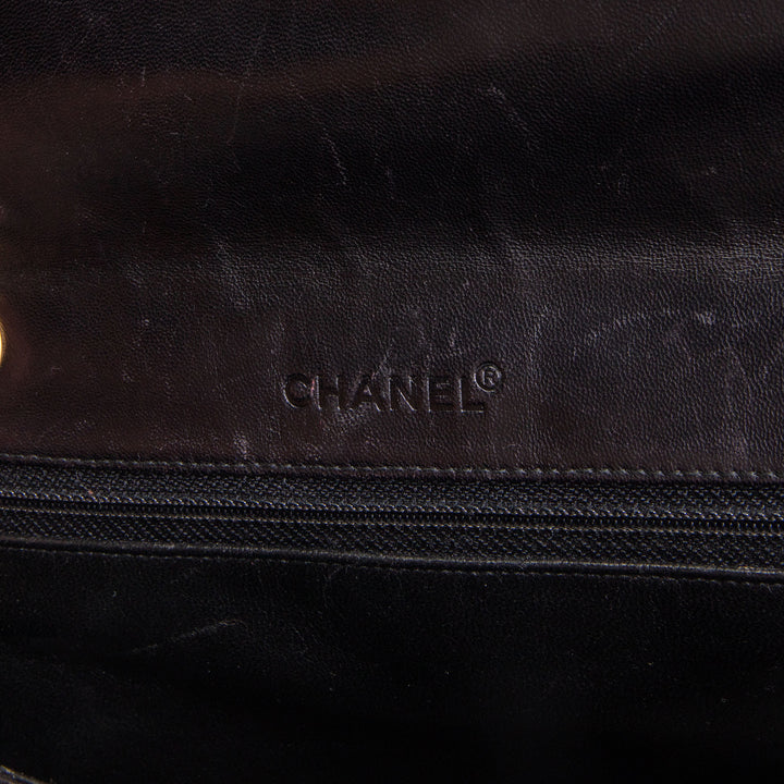 CHANEL Vintage Crazy Stitch Chocolate Bar Flap Bag - Dark Brown - OUTLET FINAL SALE