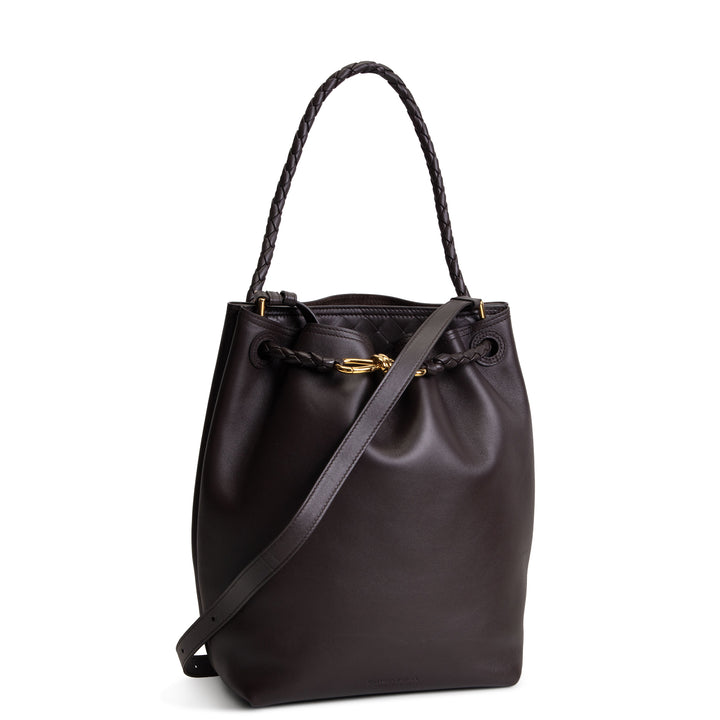 BOTTEGA VENETA Andiamo Bucket Bag - Chocolate Brown