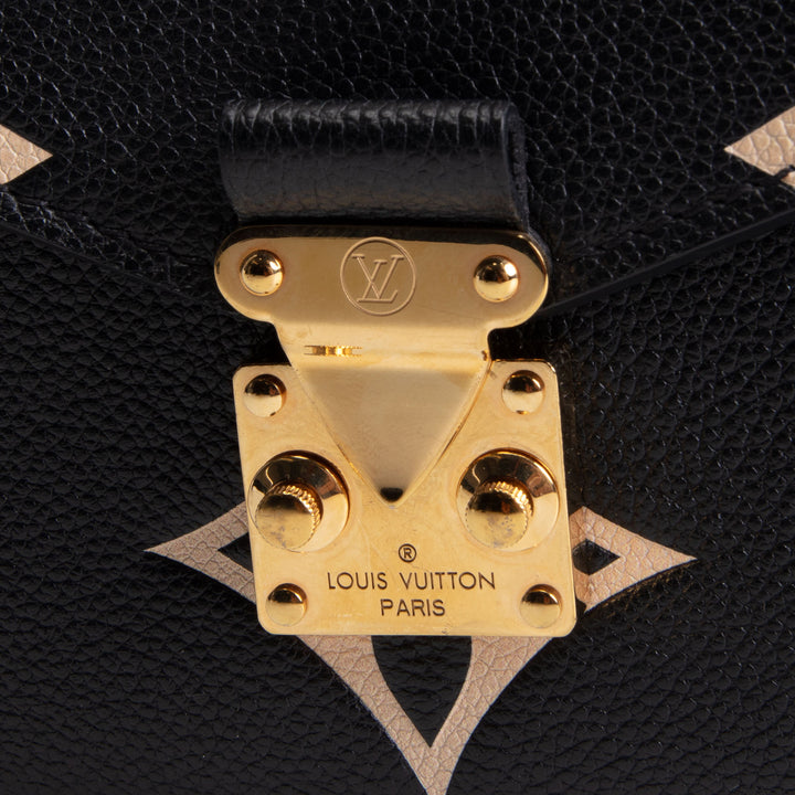 LOUIS VUITTON Bicolor Empreinte Pochette Metis - Black/Cream