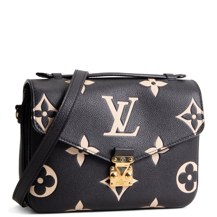 LOUIS VUITTON Bicolor Empreinte Pochette Metis - Black/Cream