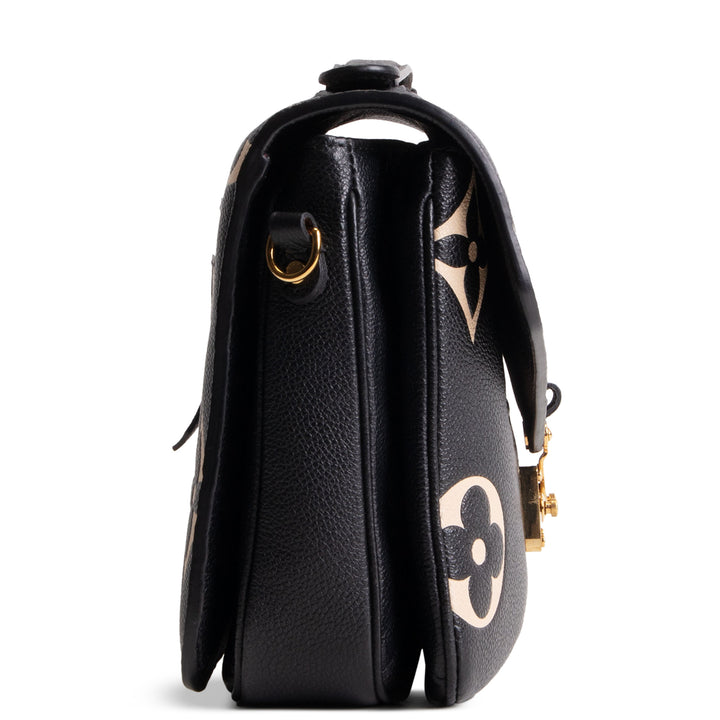 LOUIS VUITTON Bicolor Empreinte Pochette Metis - Black/Cream