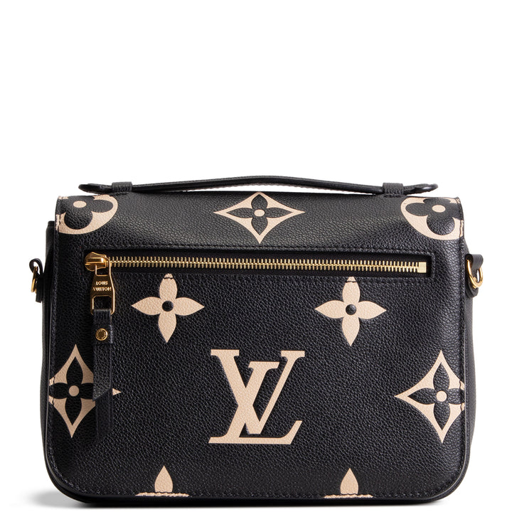 LOUIS VUITTON Bicolor Empreinte Pochette Metis - Black/Cream