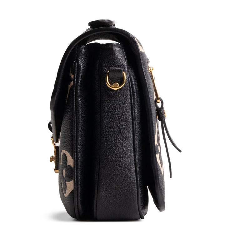 LOUIS VUITTON Bicolor Empreinte Pochette Metis - Black/Cream