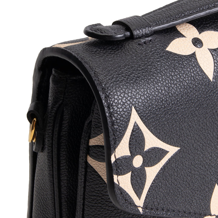 LOUIS VUITTON Bicolor Empreinte Pochette Metis - Black/Cream