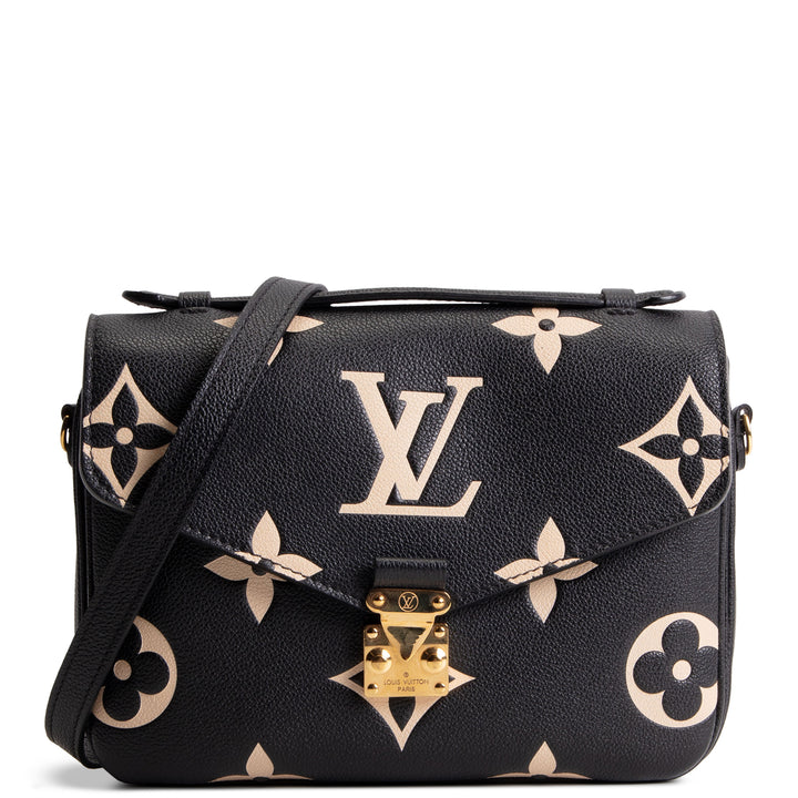 LOUIS VUITTON Bicolor Empreinte Pochette Metis - Black/Cream