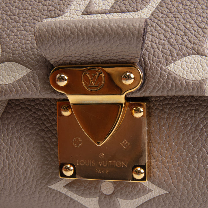 LOUIS VUITTON Bicolor Empreinte Favorite Shoulder Bag - Tourterelle Gray/Cream