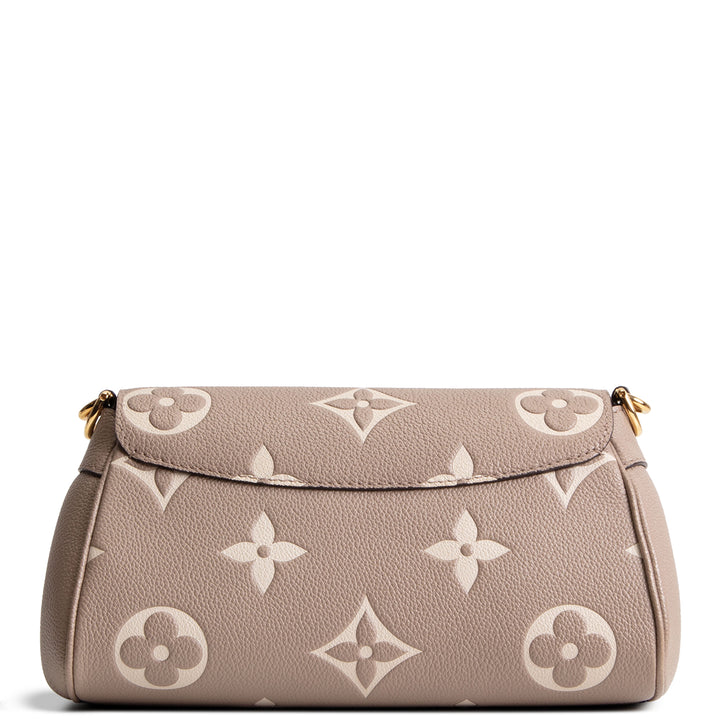 LOUIS VUITTON Bicolor Empreinte Favorite Shoulder Bag - Tourterelle Gray/Cream