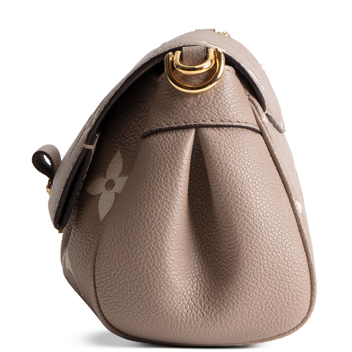 LOUIS VUITTON Bicolor Empreinte Favorite Shoulder Bag - Tourterelle Gray/Cream