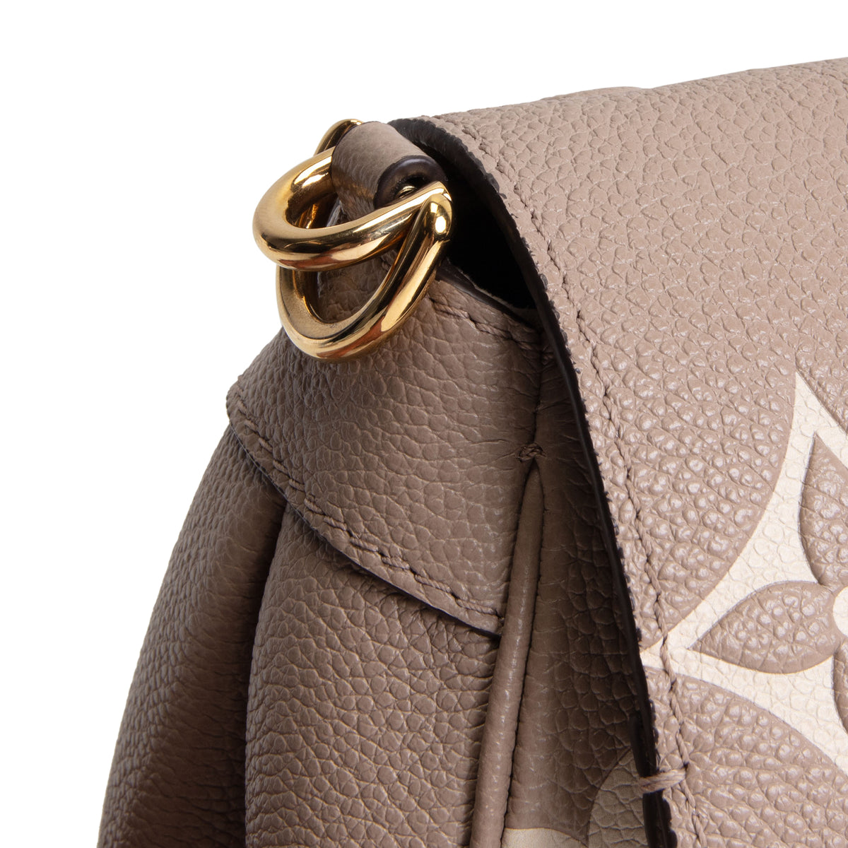 LOUIS VUITTON Bicolor Empreinte Favorite Shoulder Bag - Tourterelle Gray/Cream