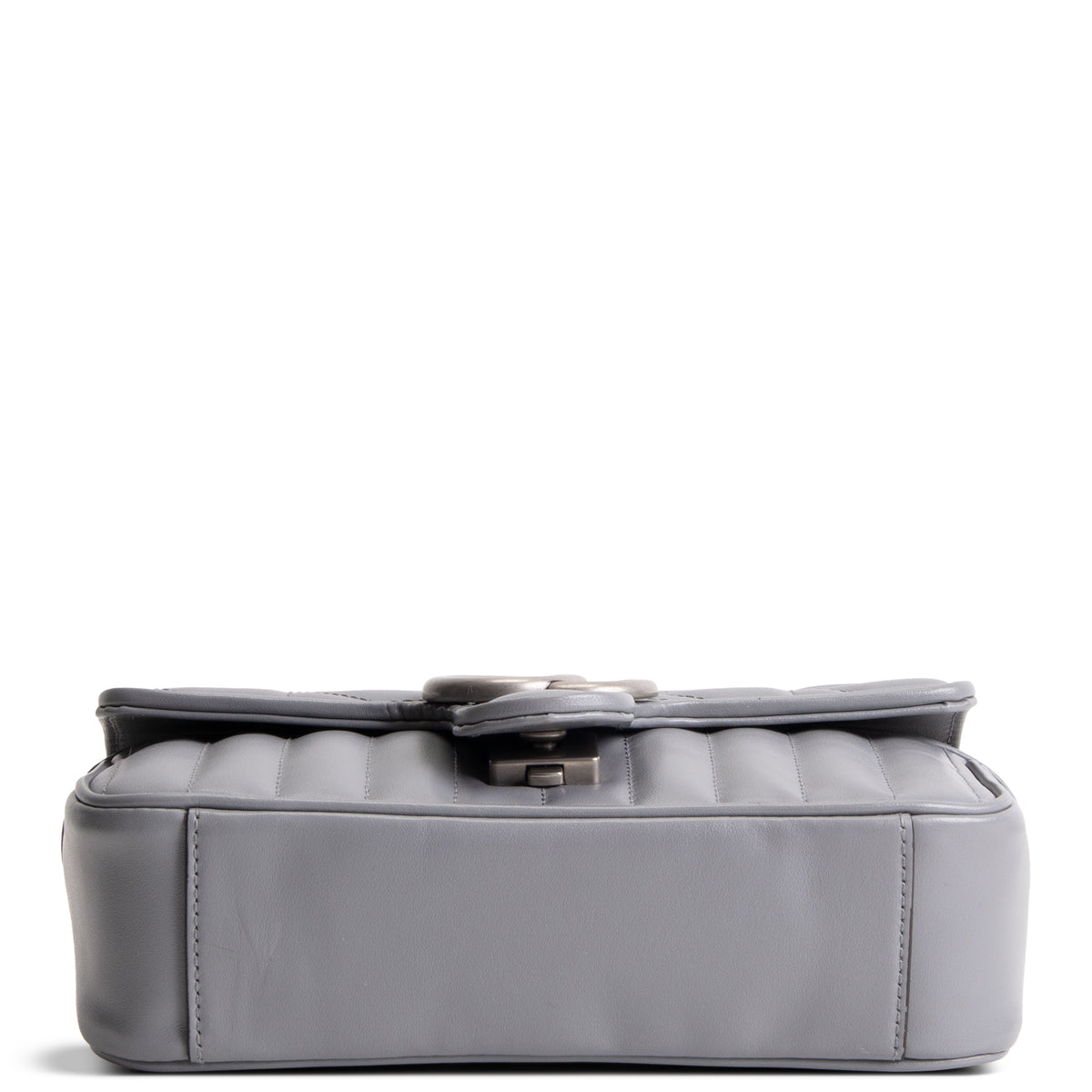 GUCCI Small Aria GG Marmont Shoulder Bag - Gray
