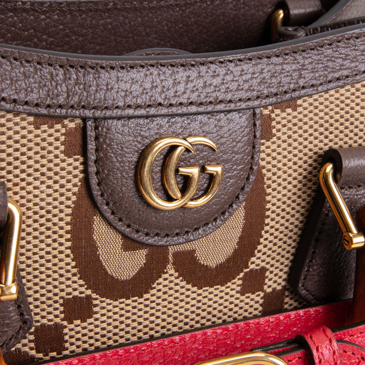 GUCCI Jumbo GG Mini Diana Tote - Beige &amp; Ebony