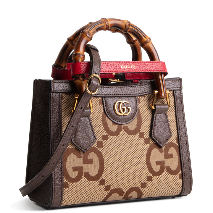 GUCCI Jumbo GG Mini Diana Tote - Beige &amp; Ebony