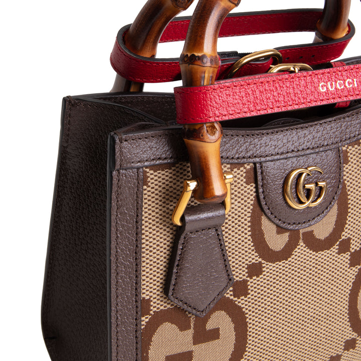 GUCCI Jumbo GG Mini Diana Tote - Beige &amp; Ebony