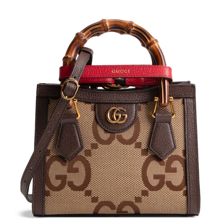 GUCCI Jumbo GG Mini Diana Tote - Beige &amp; Ebony