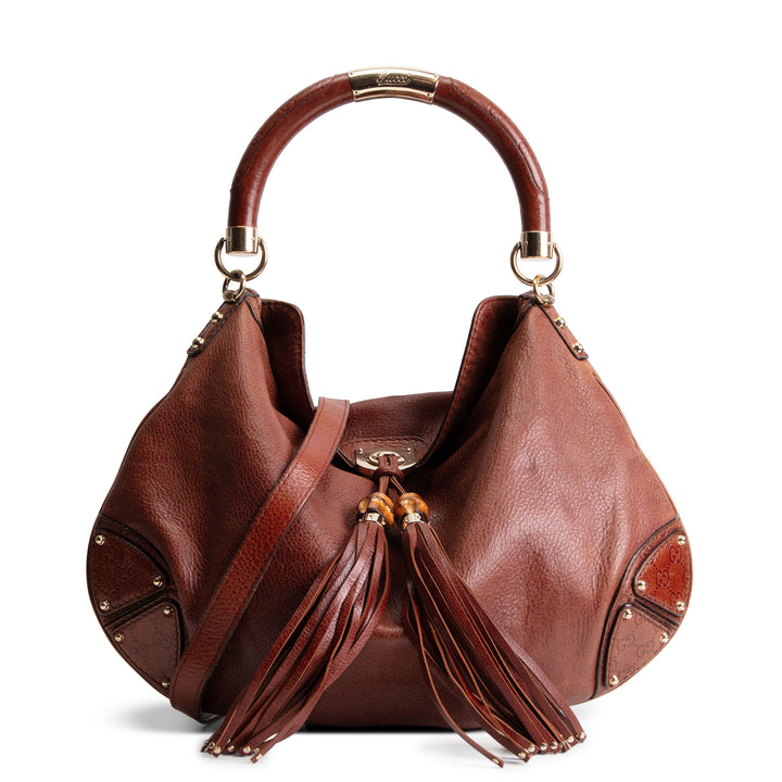 GUCCI Leather Indy Hobo Large OUTLET FINAL SALE