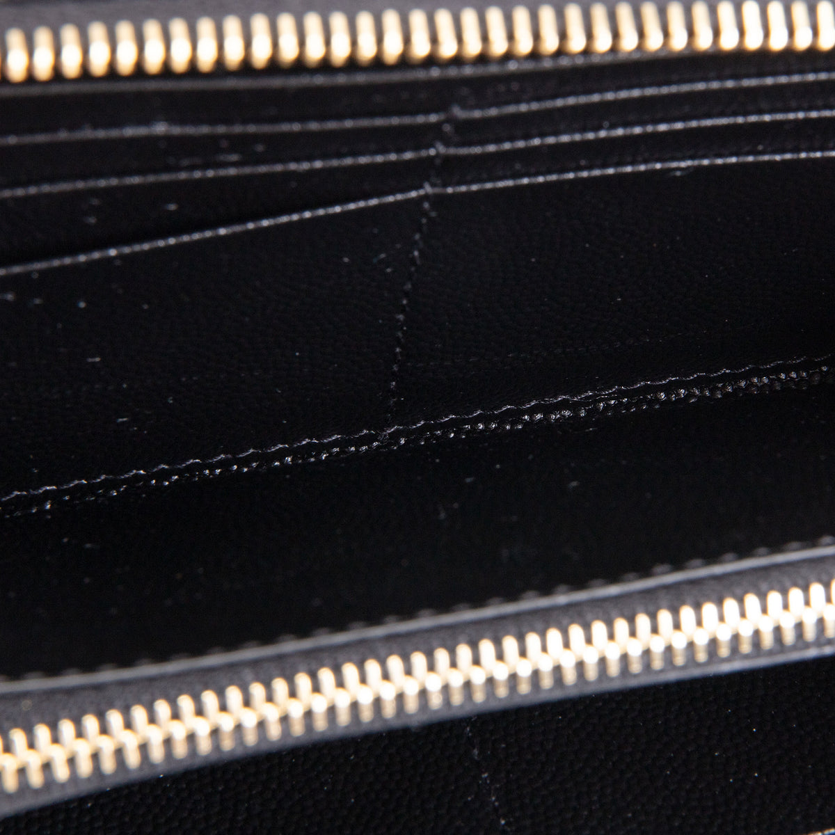 SAINT LAURENT Matelasse Cassandre Zip Around Wallet - Black