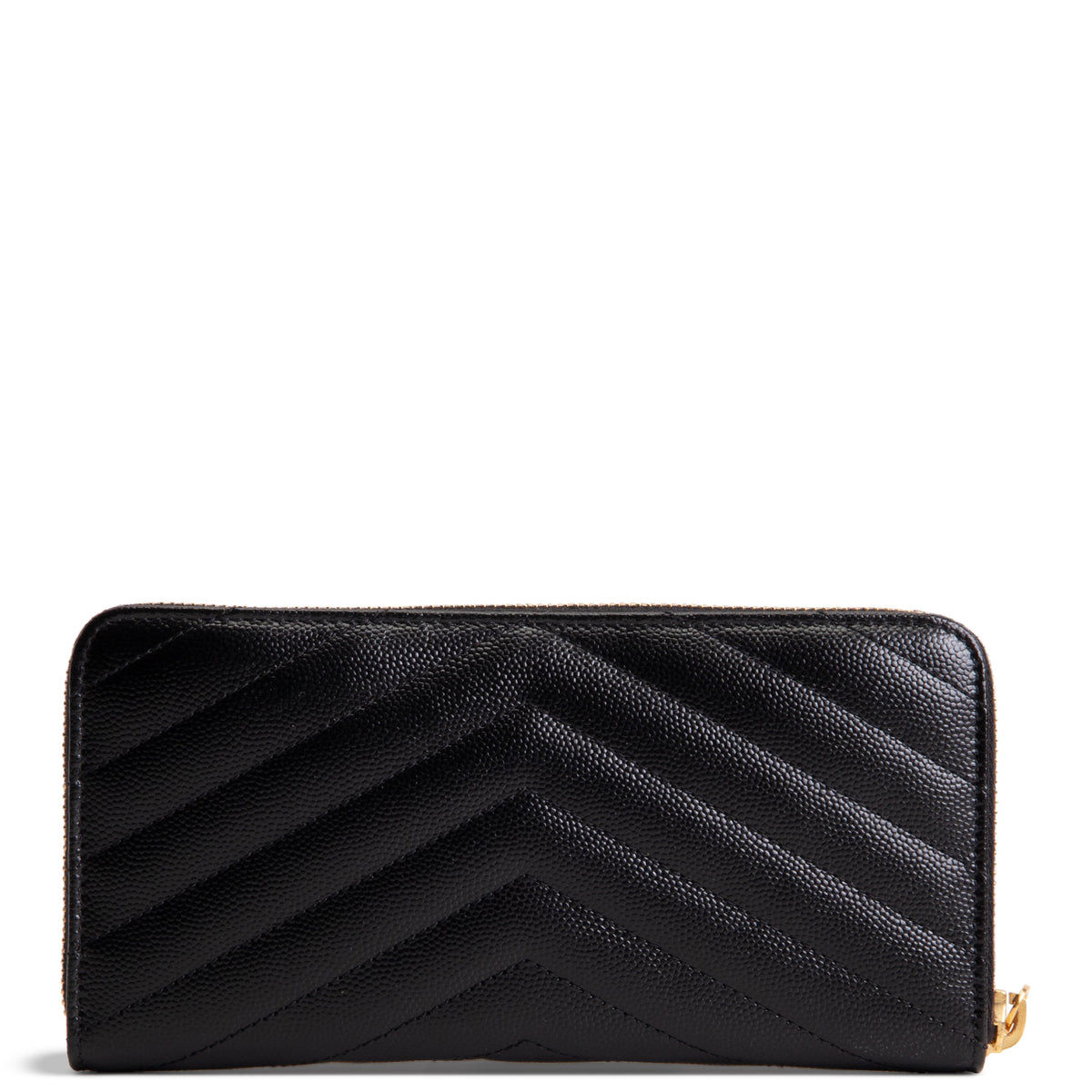 SAINT LAURENT Matelasse Cassandre Zip Around Wallet - Black