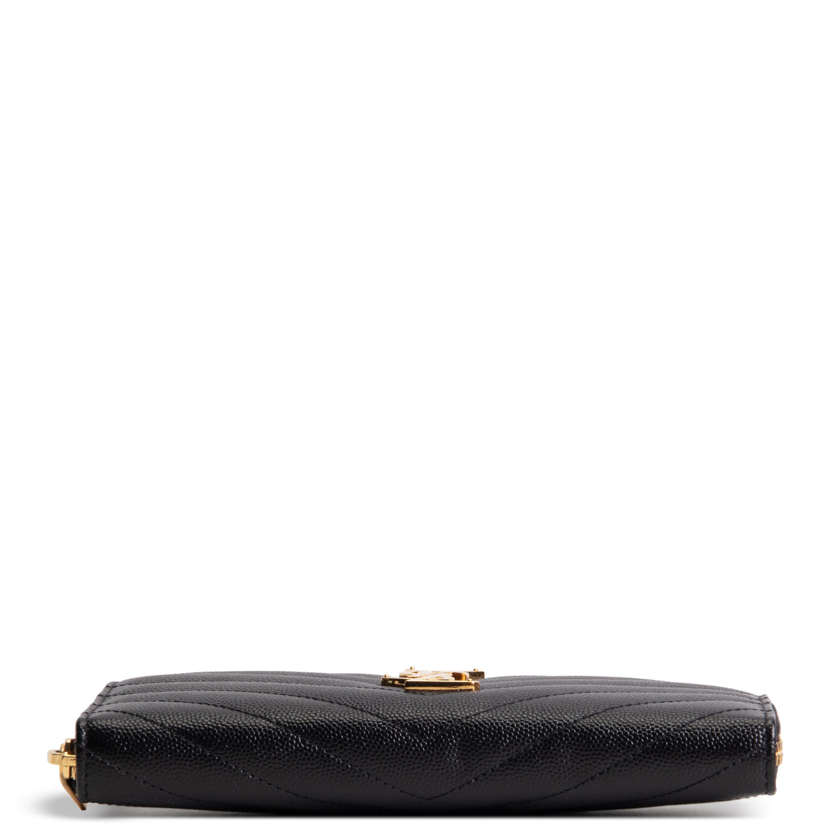 SAINT LAURENT Matelasse Cassandre Zip Around Wallet - Black
